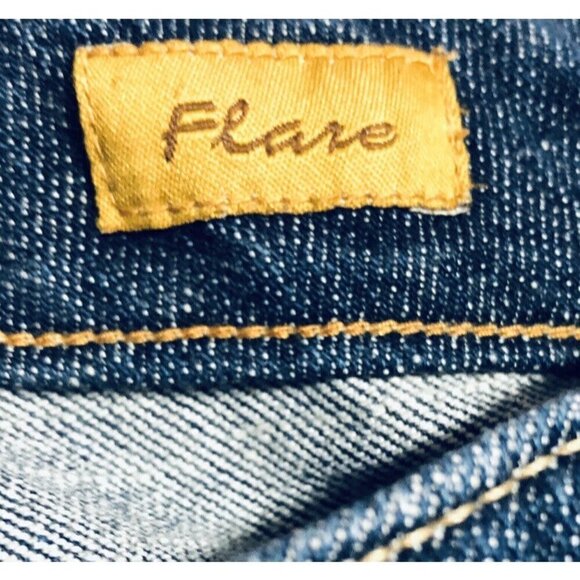 Seven7 Womens Size 4 Distressed Flare Jeans Boho Hippie Stretch Pockets - Picture 5 of 6